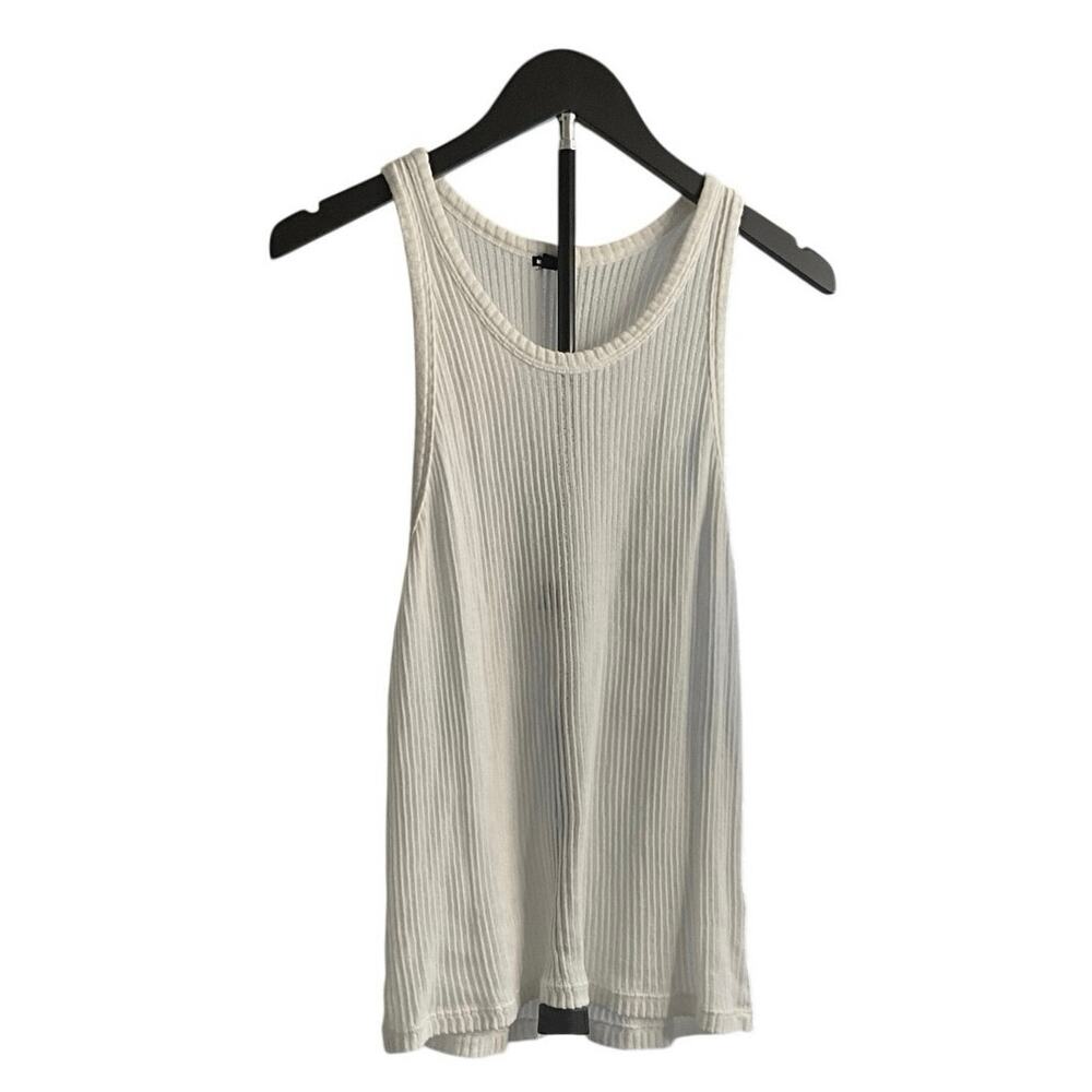 NWOT Monroe Ribbed Tank, Cream, L